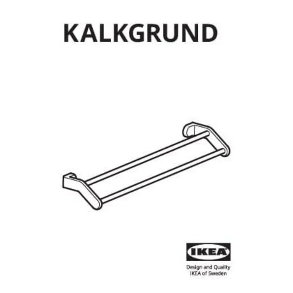 IKEA KALKGRUND Chrome Plated Double Towel Rod Rail